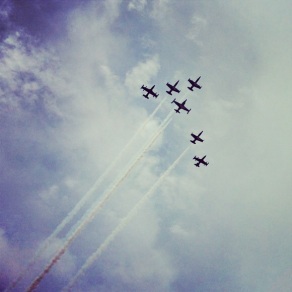 Flyover at Dolphins game